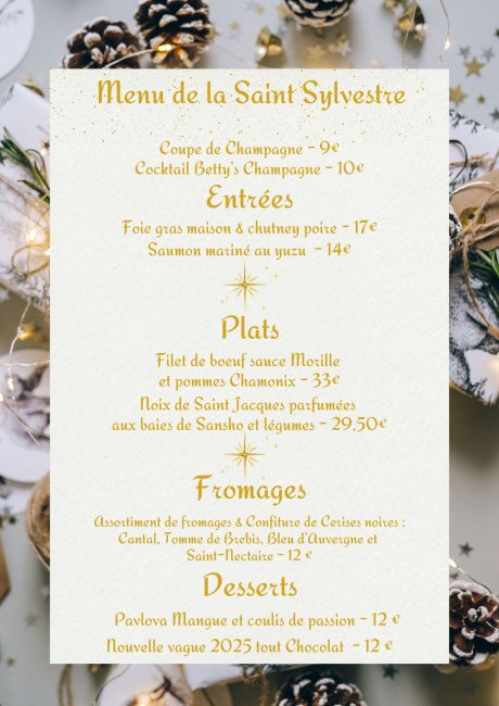 Menu de la Saint Sylvestre